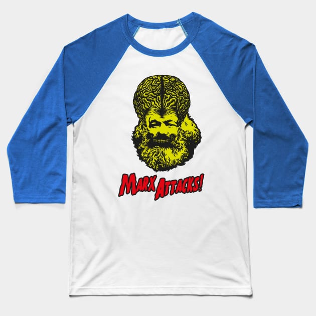 Marx Attacks! Baseball T-Shirt by Bear Tees